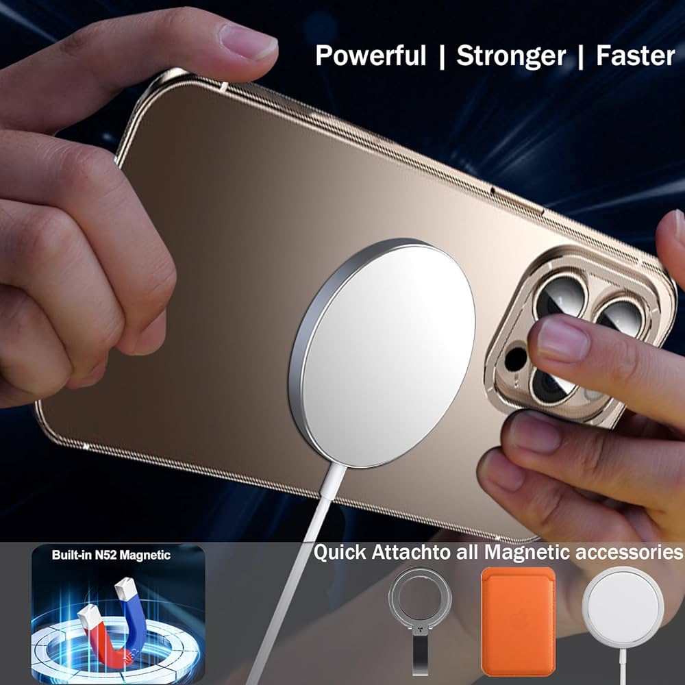 Amazon.co.jp: iPhone 16 Pro Max/16 Pro用ケース、チタンスチール